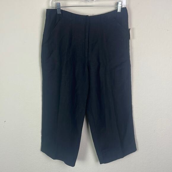 New! Style & Co. 100% linen/rayon black Belle capris women's 10 - Picture 1 of 13